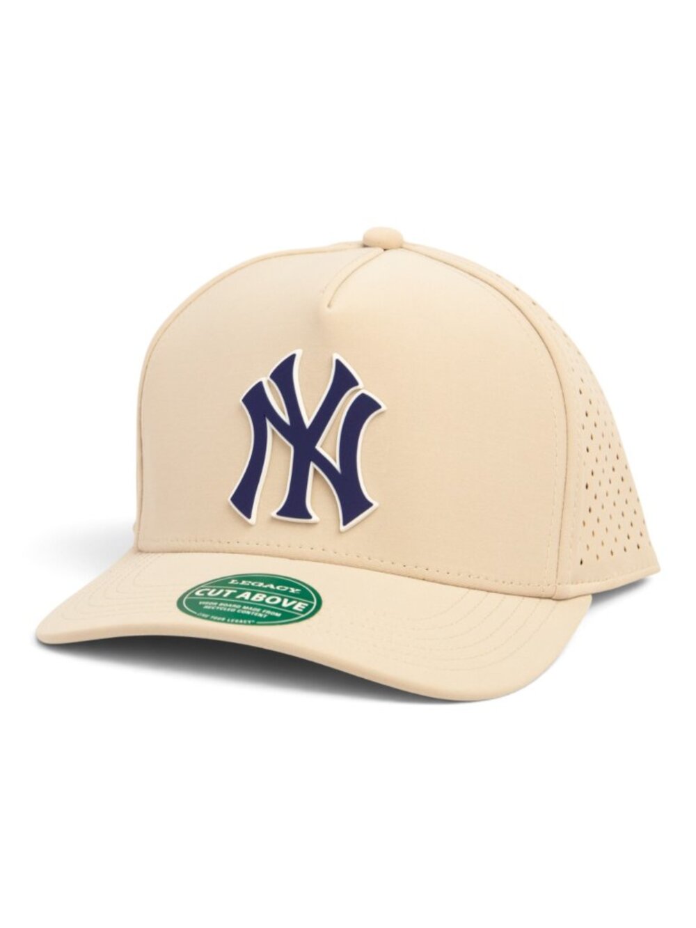 New York Yankees NY Navy 3D Laser Perforated Snapback Hat- Stone